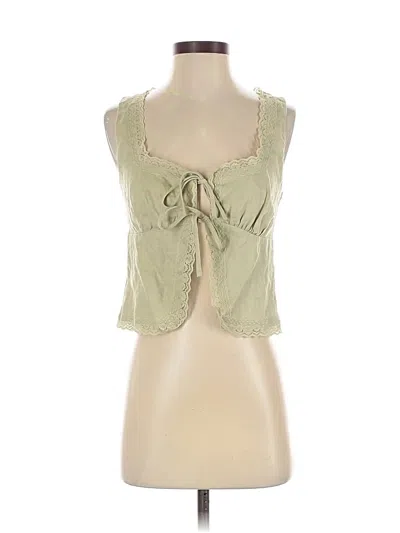 Pre-owned Reformation Sleeveless Blouse In Green