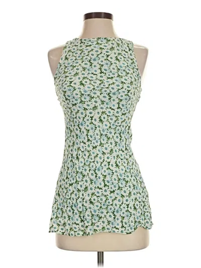 Pre-owned Reformation Sleeveless Blouse In Green