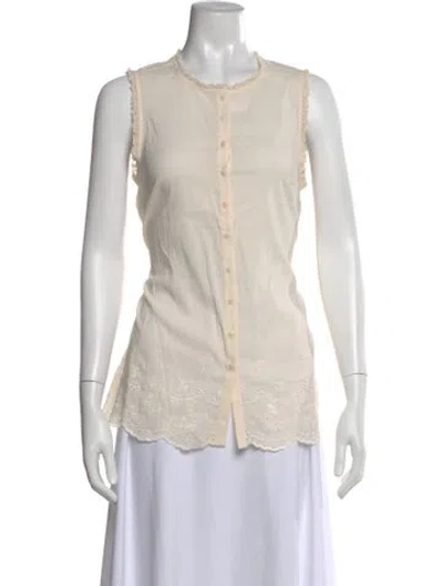 Pre-owned Reformation Sleeveless Blouse In Neutral