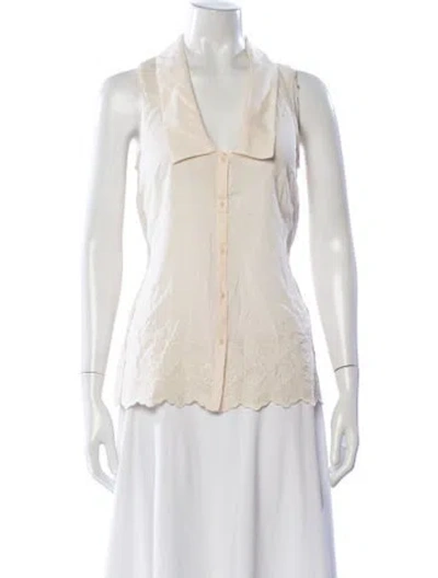 Pre-owned Reformation Sleeveless Blouse In Neutral