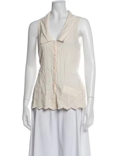 Pre-owned Reformation Sleeveless Blouse In Neutrals