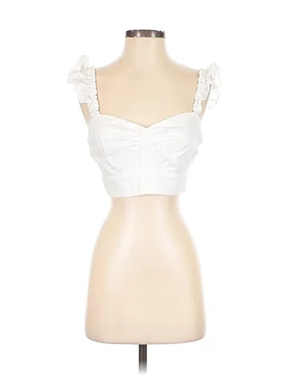 Pre-owned Reformation Sleeveless Blouse In White