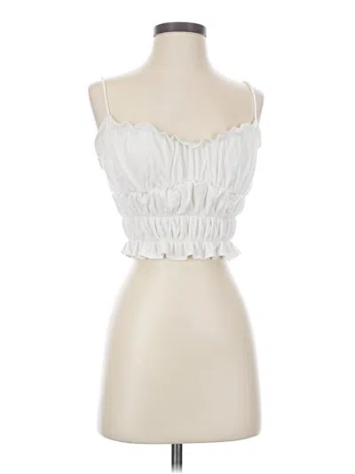 Pre-owned Reformation Sleeveless Blouse In White