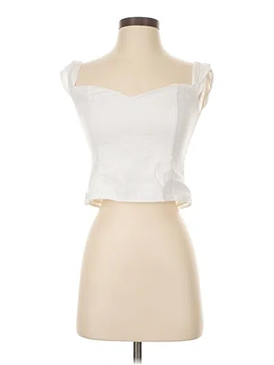 Pre-owned Reformation Sleeveless Blouse In White