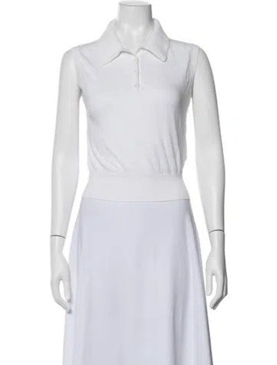Pre-owned Reformation Sleeveless Polo In Neutrals