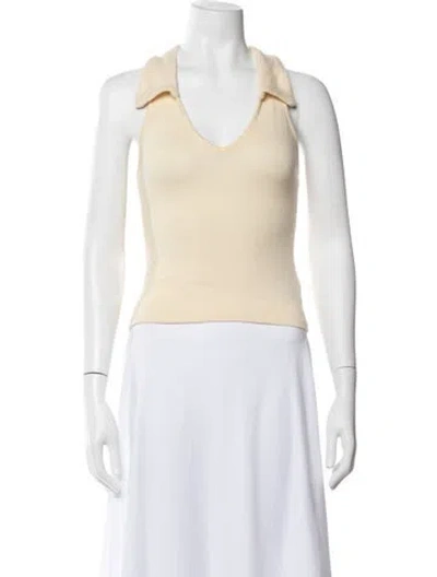 Pre-owned Reformation Sleeveless Polo In Neutrals