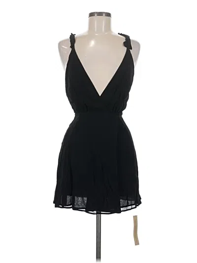 Reformation Sleeveless Top Black Plunge Neckline Tops