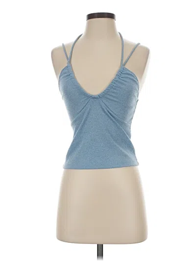 Pre-owned Reformation Sleeveless Top Blue Halter Neckline Tops