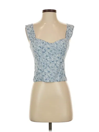 Pre-owned Reformation Sleeveless Top Blue Sweetheart Neckline Tops