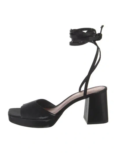 Pre-owned Reformation Slingback Sandals In Black