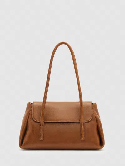 Reformation Small Caterina Top Handle In Brown