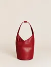 Reformation Small Silvana Bucket Bag In Red