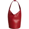 Reformation Small Silvana Bucket Bag In Lipstick Leather