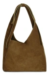 Reformation Small Vittoria Leather Tote In Bog