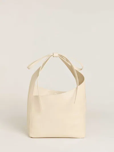 Reformation Small Vittoria Tote In Cream Puff Leather