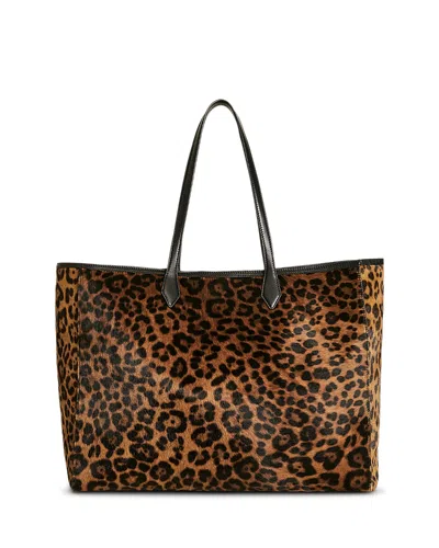Reformation Sofia Calf Hair Tote In Brown