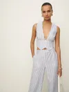 REFORMATION SOFIA CROPPED LINEN VEST