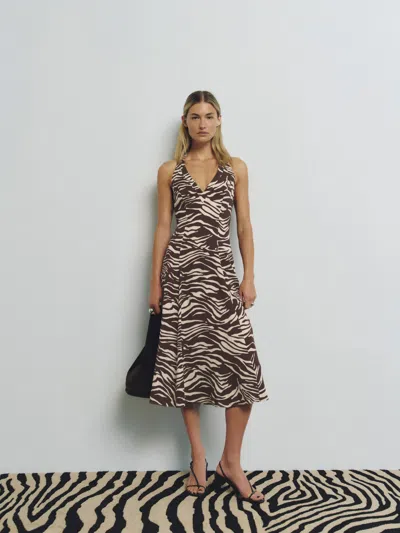 Reformation Sofia Dress Brown 12