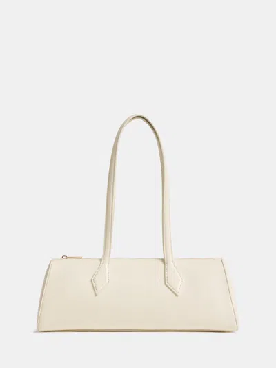 Reformation Sofia East West Shoulder Bag Ivory