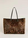 Reformation Sofia Tote In Leopard Haircalf