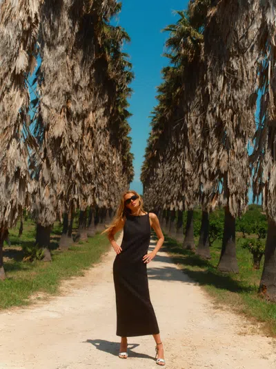 Reformation Robe En Lin Sol Noir 34 In Black