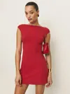 Reformation Soleil Knit Dress In Lipstick