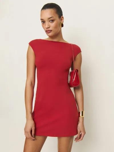 Reformation Soleil Knit Dress In Lipstick