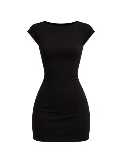 Reformation Soleil Knitted Dress In Black