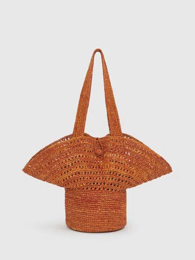 Reformation Sonia Hat Bag Brown