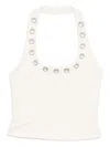 Reformation Sonny Knit Top Ivory Medium In Multi
