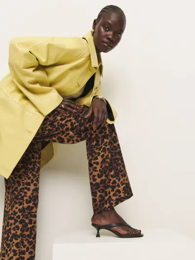 Reformation Sophie Heeled Sandal In Black Leather