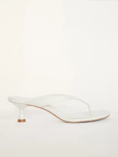 Reformation Sophie Heeled Sandal In White Leather