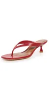 Reformation Sophie Heeled Thong Sandals In Scarlet