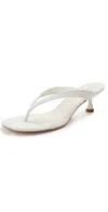 Reformation Sophie Heeled Sandals White Leather