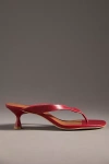 Reformation Sophie Heeled Thong Sandals In Red