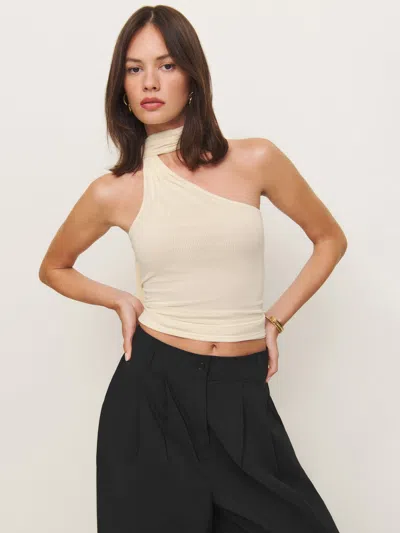 Reformation Sophie Knit Top In Ivory