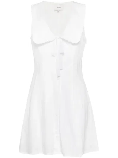 Reformation Soraya Linen Dress In White