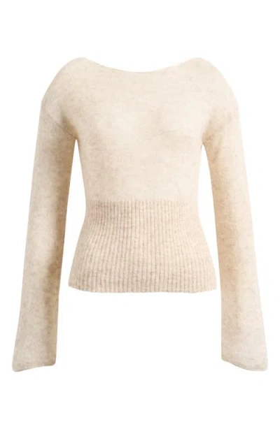 Reformation Soren Sheer Alpaca Blend Sweater In Neutral