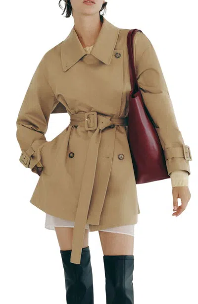 Reformation Spencer Trench Coat In Nude