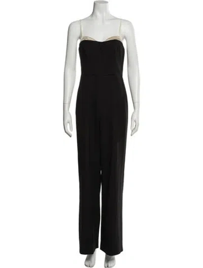 Pre-owned Reformation Square Neckline Jumpsuit In Black