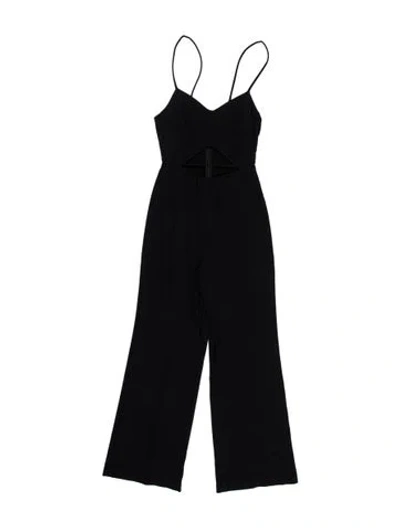 Pre-owned Reformation Square Neckline Jumpsuit In Black