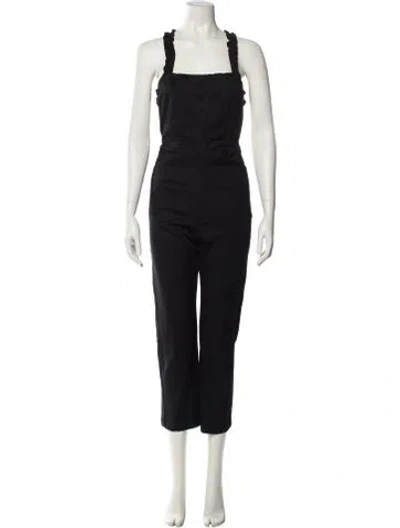 Pre-owned Reformation Square Neckline Jumpsuit In Black