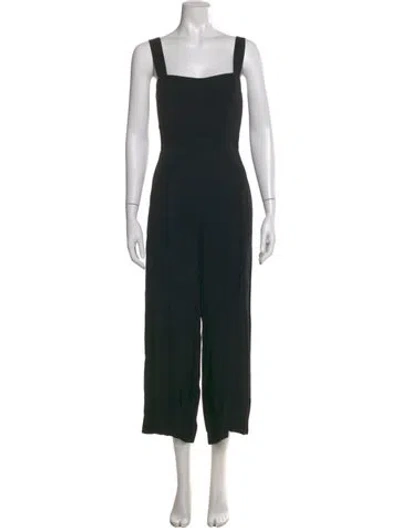 Pre-owned Reformation Square Neckline Jumpsuit In Black