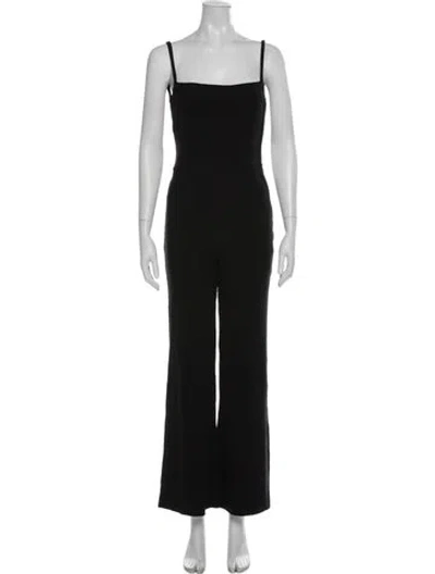 Pre-owned Reformation Square Neckline Jumpsuit In Black