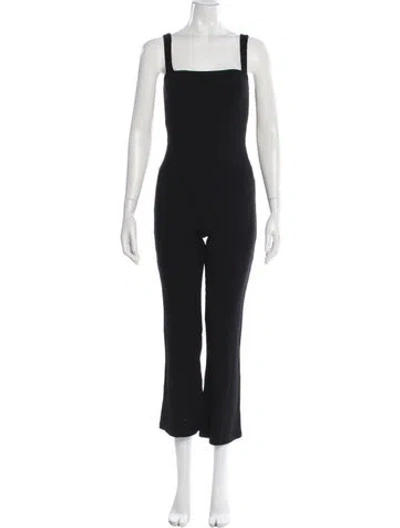 Pre-owned Reformation Square Neckline Jumpsuit In Black
