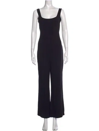 Pre-owned Reformation Square Neckline Jumpsuit In Black