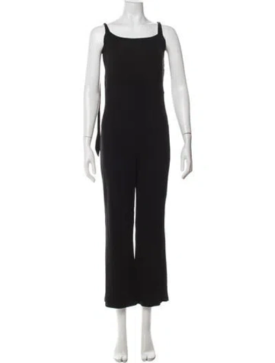 Pre-owned Reformation Square Neckline Jumpsuit In Black