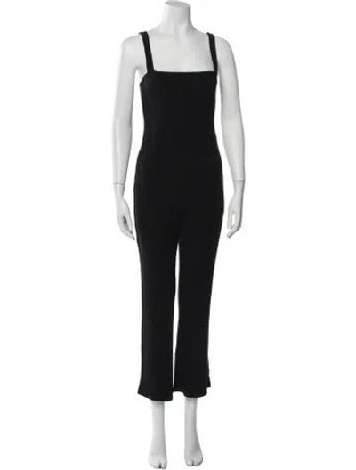 Pre-owned Reformation Square Neckline Jumpsuit In Black