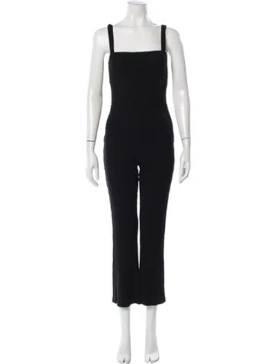 Pre-owned Reformation Square Neckline Jumpsuit In Black