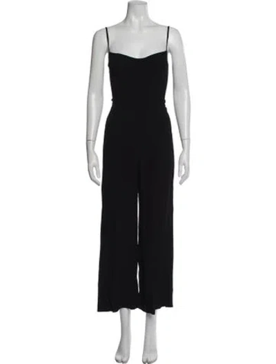Pre-owned Reformation Square Neckline Jumpsuit In Black